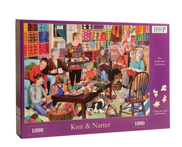 The House of Puzzles (3220) - "Knit & Natter" - 1000 piezas