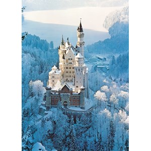 Ravensburger (16219) - "Neuschwanstein Castle in Winter" - 1500 piezas