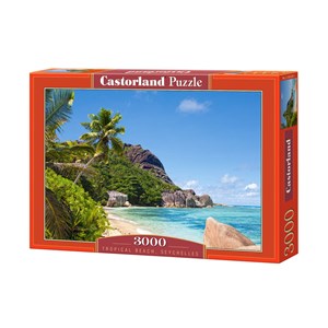 Castorland (C-300228) - "Tropical Beach, Seychelles" - 3000 piezas