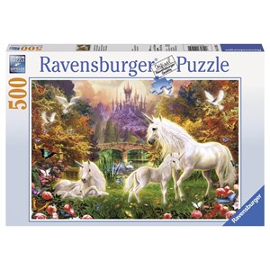 Ravensburger (14195) - "Enchanted Unicorns" - 500 piezas