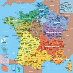 Puzzle Michele Wilson (W80-100) - "Map of France" - 100 piezas