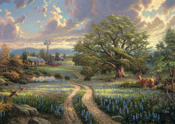 Schmidt Spiele (58461) - Thomas Kinkade: "Country Idyll" - 1000 piezas