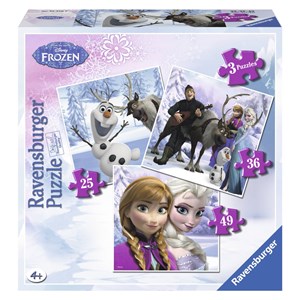 Ravensburger (07276) - "Frozen" - 25 36 49 piezas