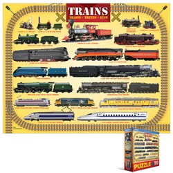 Eurographics (8104-0090) - "Steam Locomotives" - 100 piezas