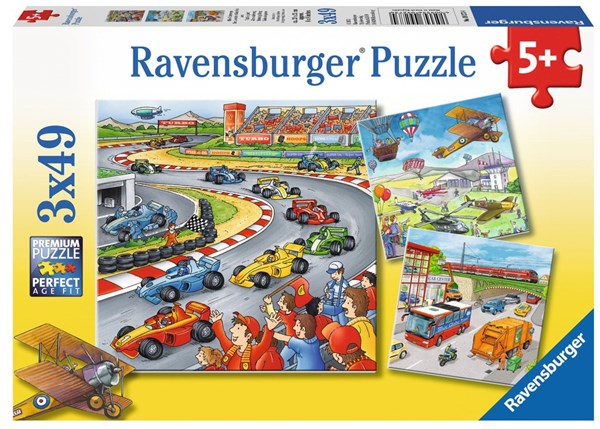 Ravensburger (09273) - "On the Road and in the Air" - 49 piezas