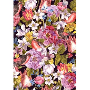 Grafika Kids (01174) - "Vintage Flowers and Birds" - 100 piezas