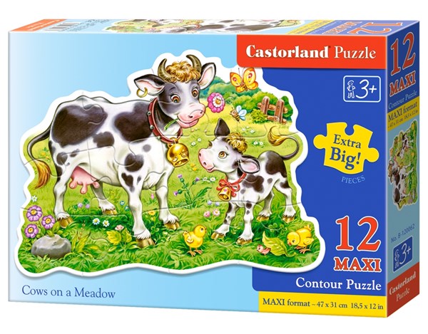 Castorland (B-120062) - "Cows on a Meadow" - 12 piezas
