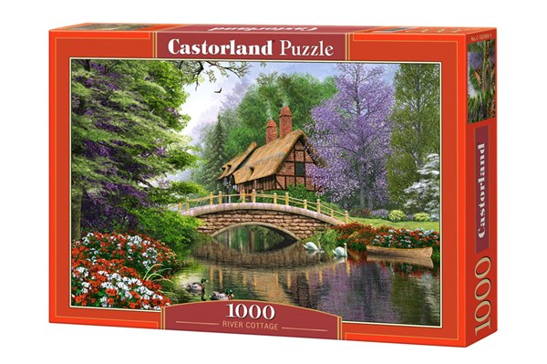 Castorland (C-102365) - Dominic Davison: "Chalet near the river" - 1000 piezas