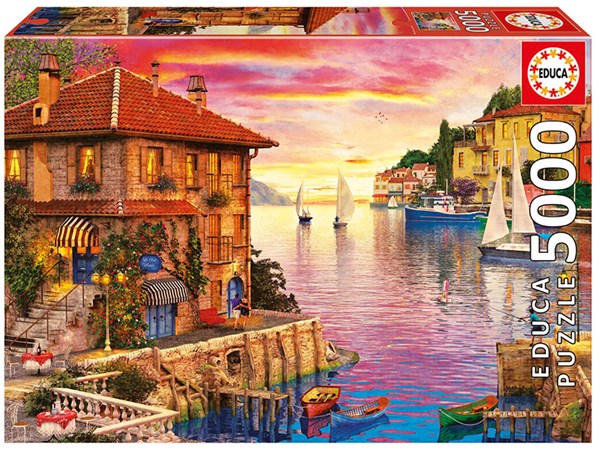 Educa (17135) - Dominic Davison: "The Mediterranean Harbour" - 5000 piezas