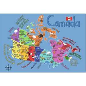 Ravensburger (05431) - "Canada Map" - 24 piezas
