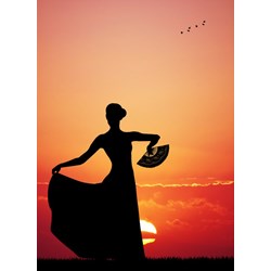 Grafika Kids (00389) - "Flamenco at Sunset" - 300 piezas