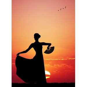 Grafika Kids (00389) - "Flamenco at Sunset" - 300 piezas