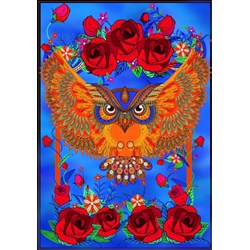 Grafika (01505) - "Owl & Roses" - 1000 piezas