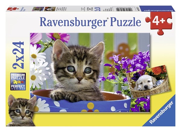Ravensburger (08971) - "Cat and Dog" - 24 piezas