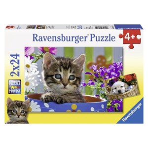 Ravensburger (08971) - "Cat and Dog" - 24 piezas