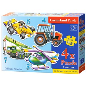 Castorland (B-04263) - "Diffrent vehicles" - 4 5 6 7 piezas