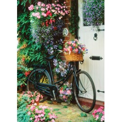 Art Puzzle (4166) - "Bicycle and Flowers" - 500 piezas