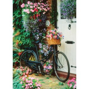 Art Puzzle (4166) - "Bicycle and Flowers" - 500 piezas
