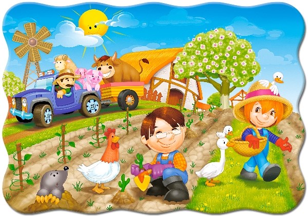 Castorland (B-03563) - "A Day on the Farm" - 30 piezas