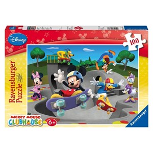 Ravensburger (10871) - "Mickey and his friends are making the skateboard" - 100 piezas