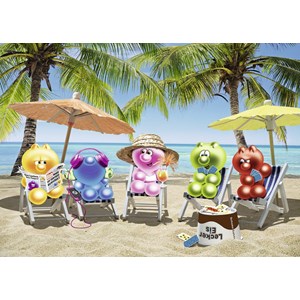 Ravensburger (19701) - "Gelinis in summer vacation" - 1000 piezas