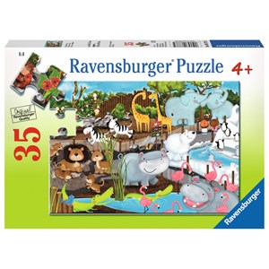 Ravensburger (08778) - "Day at the Zoo" - 35 piezas