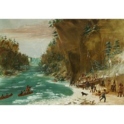Grafika Kids (01497) - "The Expedition Encamped below the Falls of Niagara. January 20, 1679, 1847-1848" - 100 piezas