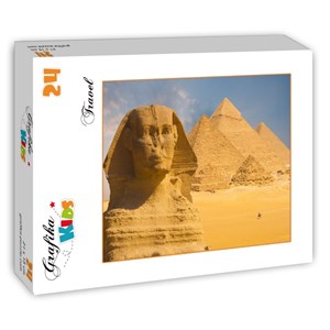 Grafika Kids (01141) - "Sphinx and Pyramids at Giza" - 24 piezas