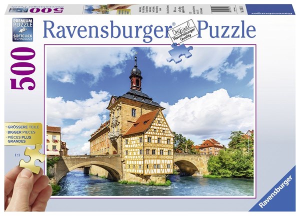 Ravensburger (13651) - "Rathaus, Bamberg" - 500 piezas