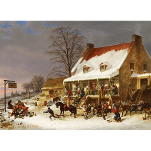 Cobble Hill (51013) - Cornelius Krieghoff: "Breaking up of a Country Ball" - 1000 piezas