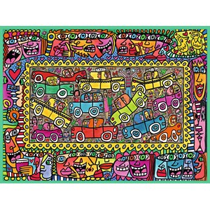 Ravensburger (16356) - James Rizzi: "We are on our way to your party" - 1500 piezas