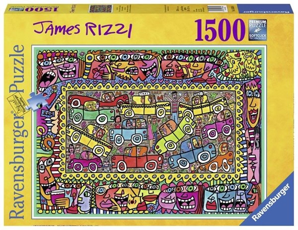 Ravensburger (16356) - James Rizzi: "We are on our way to your party" - 1500 piezas