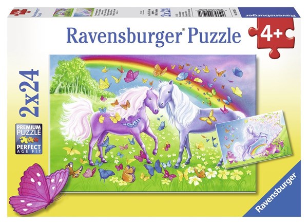 Ravensburger (09193) - "Rainbow Horses" - 24 piezas