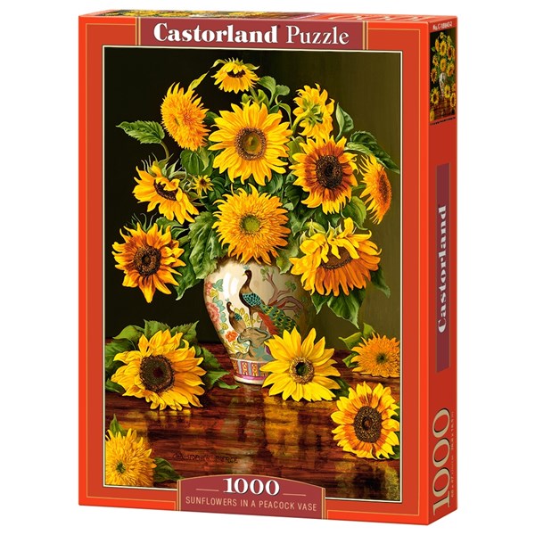 Castorland (C-103843) - "Sunflowers in a Peacock Vase" - 1000 piezas