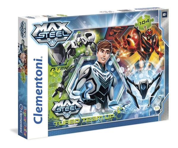 Clementoni (27894) - "Turbo Team-up Max Steel" - 104 piezas