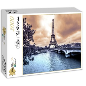 Grafika (01197) - "Eiffel Tower from Seine, Winter rainy day in Paris" - 2000 piezas