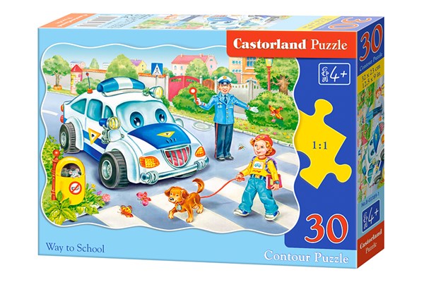Castorland (B-03389) - "The road to school" - 30 piezas
