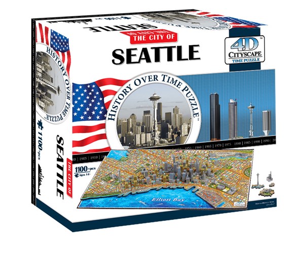 4D Cityscape (40084) - "Seattle" - 1100 piezas