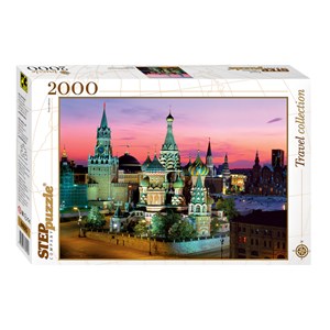 Step Puzzle (84025) - "Saint Basil's cathedral, Moscow" - 2000 piezas