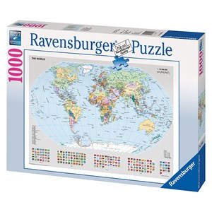 Ravensburger (15652) - "Political World Map" - 1000 piezas