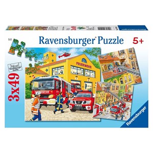Ravensburger (09401) - "Firemen at Work" - 49 piezas