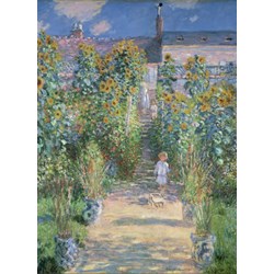 Grafika (01532) - Claude Monet: "The Artist's Garden at Vétheuil, 1880" - 300 piezas