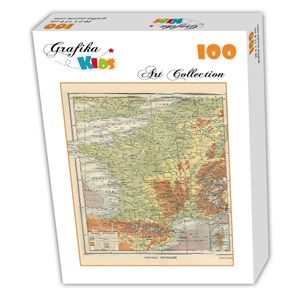 Grafika Kids (00415) - "Map of France, Larousse, 1925" - 100 piezas