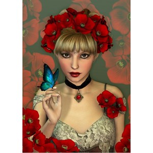 Grafika (T-00093) - "The Woman and the Butterfly" - 1000 piezas