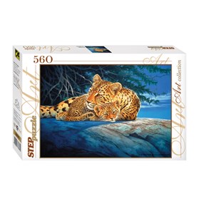 Step Puzzle (78075) - "Leopards" - 560 piezas