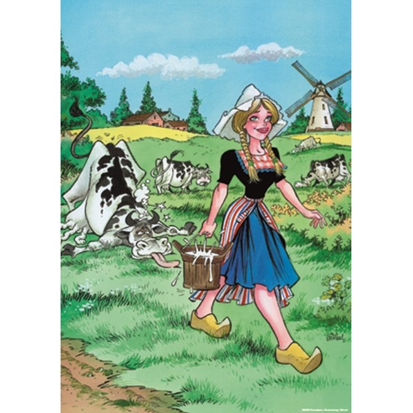 PuzzelMan (028) - Rooie Oortjes: "The Milkmaid" - 1000 piezas