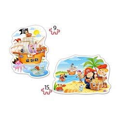 Castorland (B-020010) - "Pirate Treasure" - 9 15 piezas