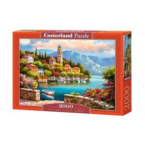 Castorland (C-200696) - "Village Clock Tower" - 2000 piezas