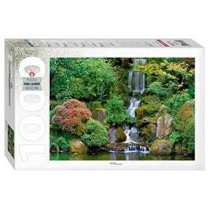 Step Puzzle (79115) - "Waterfall in Portland Japanese Garden" - 1000 piezas