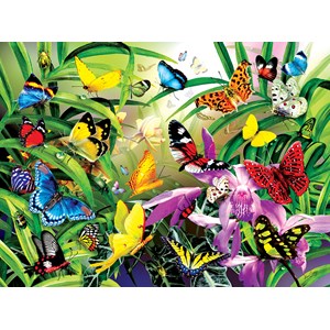 SunsOut (34867) - Lori Schory: "Tropical Butterflies" - 1000 piezas